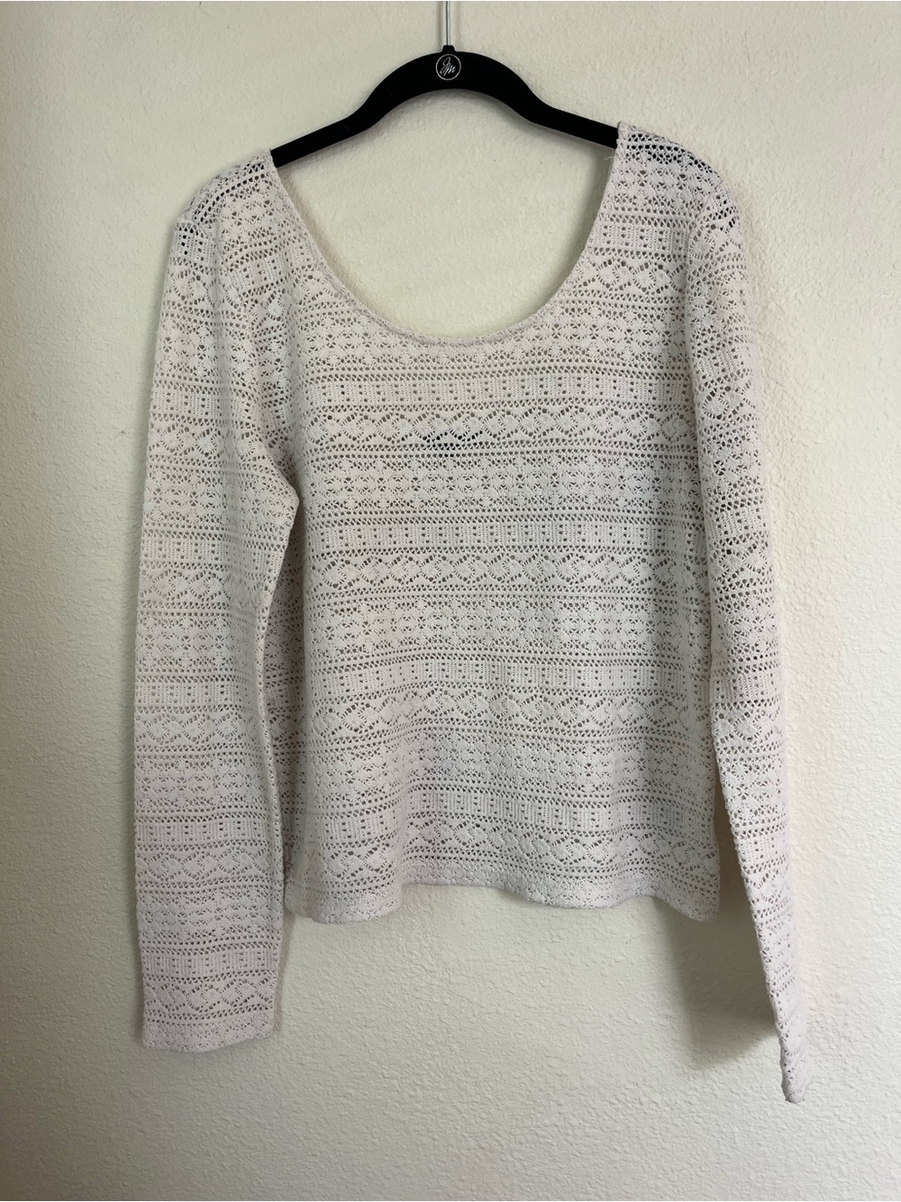 American Eagle Crochet Lace Boho Top Cottagecore Coquette Festival XL